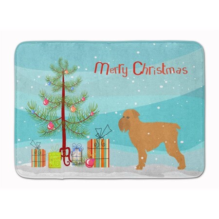 Carolines Treasures Brussels Griffon Merry Christmas Tree Machine Washable Memory Foam Mat BB2958RUG